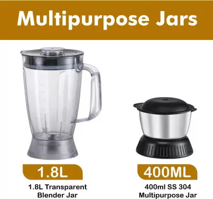 Inalsa Verve 800W Food Processor with 100% Pure Copper Motor| 2 Multipurpose Jars & 11 Accessories 800 W Food Processor  (Black/Rose Gold) Inalsa Verve 800W Food Processor with 100% Pure Copper Motor| 2 Multipurpose Jars & 11 Accessories 800 W Food Processor  (Black/Rose Gold)